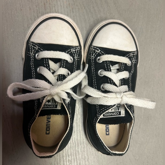 Converse All Star Infant/Toddler Boys Black Shoes~Size 8 Set Of 2 - Picture 5 of 16